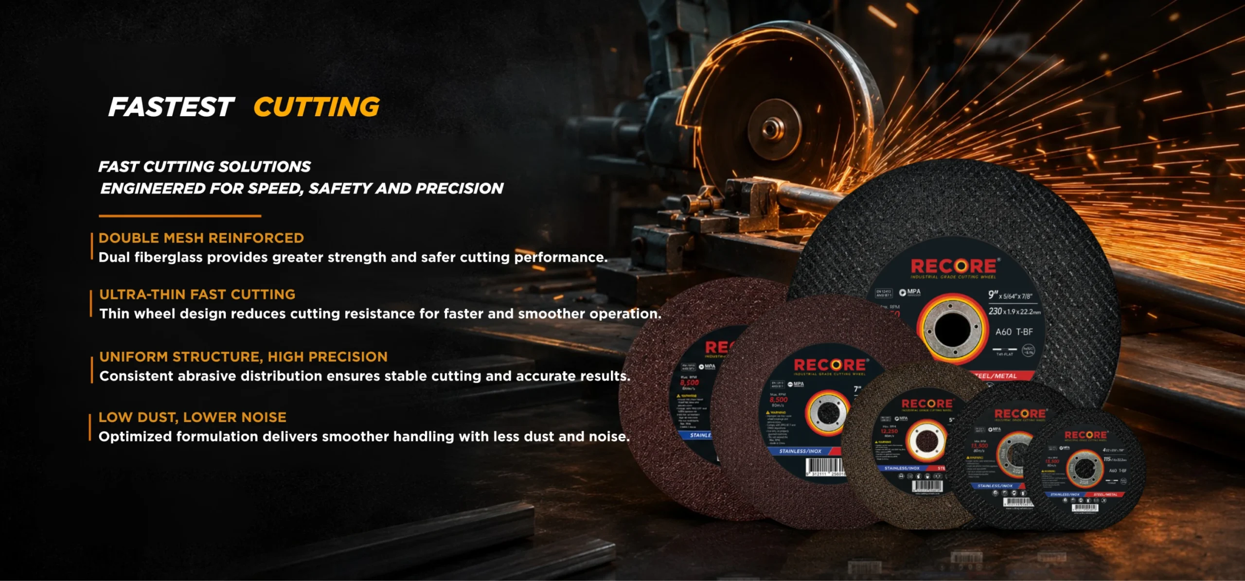 FAST CUTTING BANNER FINAL scaled Cutting & Grinding Wheels For Metal Tricraft FAST CUTTING BANNER FINAL scaled cutting grinding wheels manufacturer China
